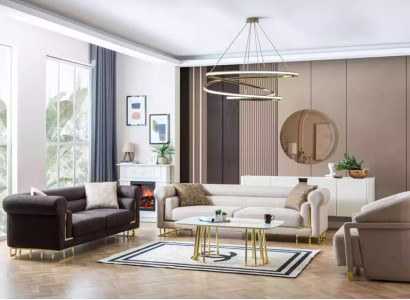 Sofa set 3+1+1 Seater Modern Set Design Sofa new 3-piece. Fabric new